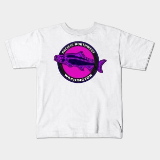 Pacific Northwest Salmon Fish Washington Kids T-Shirt